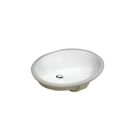 (image for) PELICAN PL-3059 Porcelain Undermount Bathroom Sink 17 1/4" x 14" x 5 3/4" - Black