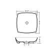 (image for) PELICAN PL-3060 Porcelain Vessel Bathroom Sink 16-1/2'' x 16-1/2'' - White