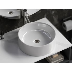 PELICAN PL-3079 Porcelain Vessel Bathroom Sink 18'' x 18'' - White