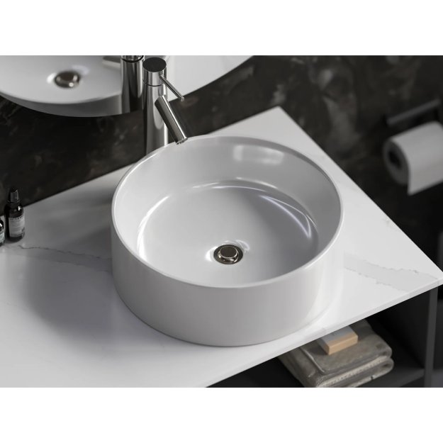 (image for) PELICAN PL-3079 Porcelain Vessel Bathroom Sink 18'' x 18'' - White