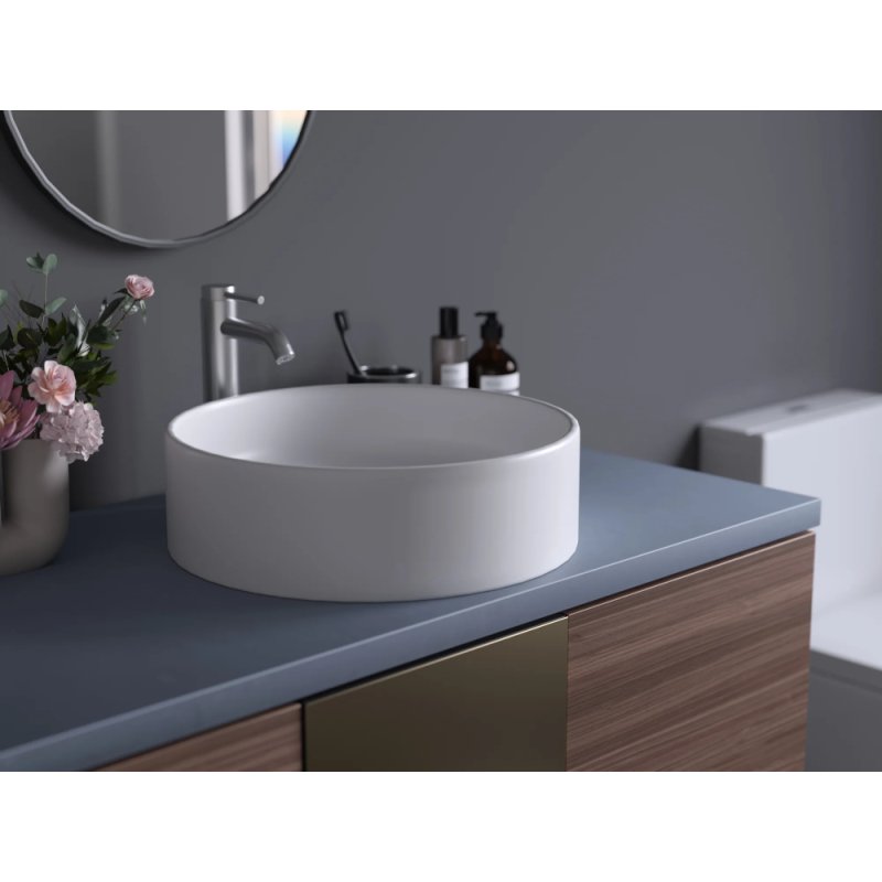 (image for) PELICAN PL-3079 Porcelain Vessel Bathroom Sink 18'' x 18'' - White