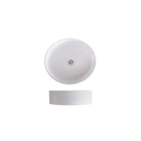 PELICAN PL-3079 Porcelain Vessel Bathroom Sink 18'' x 18'' - White