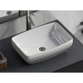 PELICAN PL-3081 Porcelain Vessel Bathroom Sink 18-1/2'' x 13-3/4'' - White