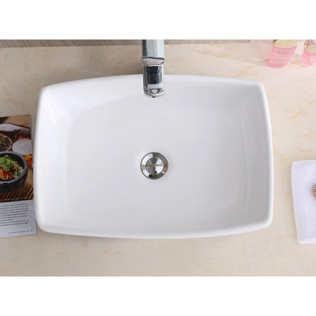 (image for) PELICAN PL-3081 Porcelain Vessel Bathroom Sink 18-1/2'' x 13-3/4'' - White