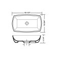 (image for) PELICAN PL-3081 Porcelain Vessel Bathroom Sink 18-1/2'' x 13-3/4'' - White