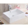 (image for) PELICAN PL-3082 Porcelain Vessel Bathroom Sink 20 1/2'' x 14 1/4'' - White