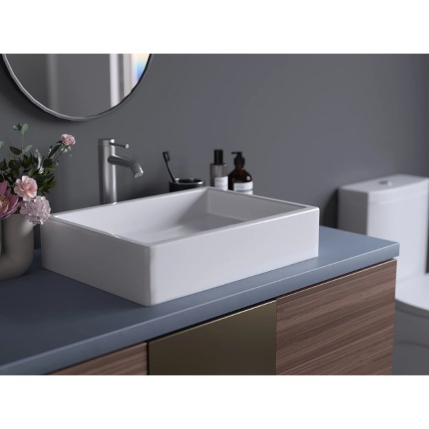 (image for) PELICAN PL-3082 Porcelain Vessel Bathroom Sink 20 1/2'' x 14 1/4'' - White