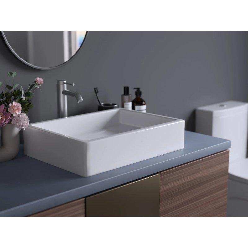 (image for) PELICAN PL-3082 Porcelain Vessel Bathroom Sink 20 1/2'' x 14 1/4'' - White
