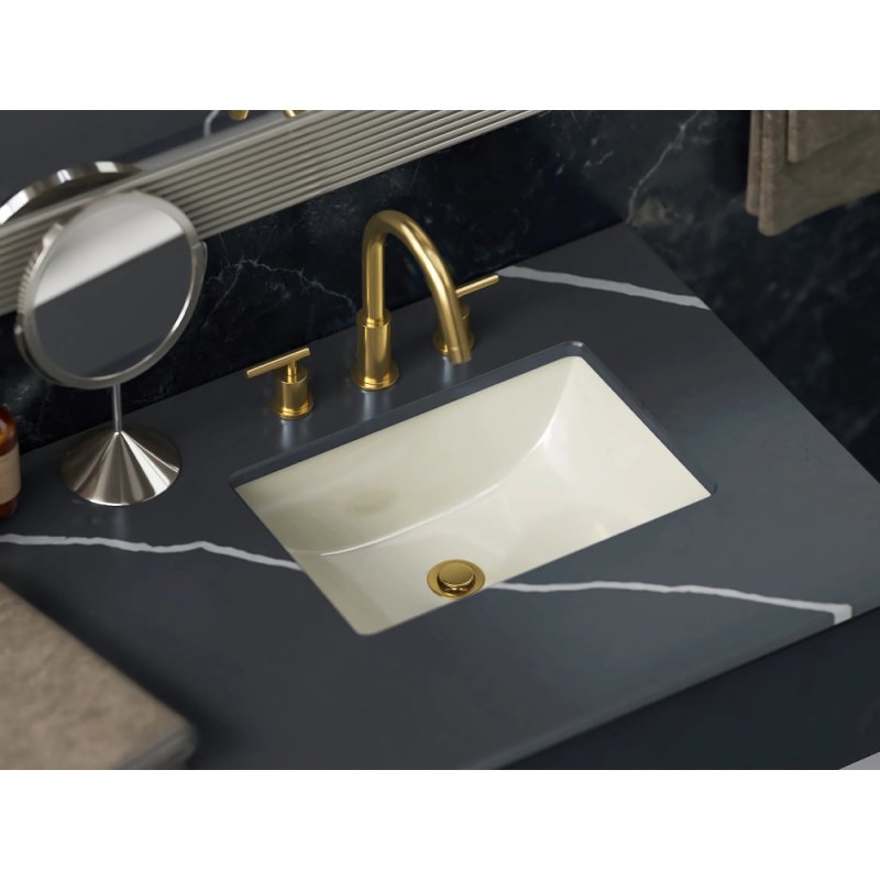 (image for) PELICAN PL-3088 Porcelain Undermount Bathroom Sink 16 1/4" x 11" x 5 1/2" - Bone