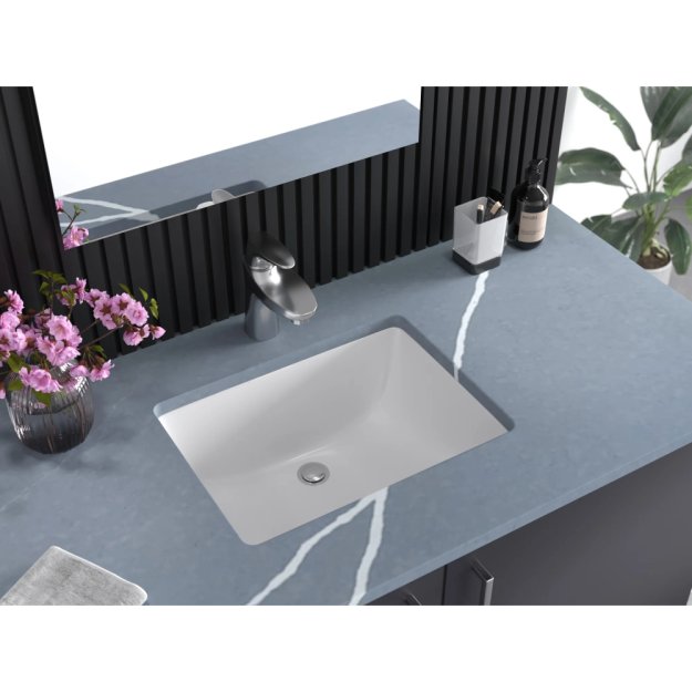 (image for) PELICAN PL-3088 Porcelain Undermount Bathroom Sink 16 1/4" x 11" x 5 1/2" - White