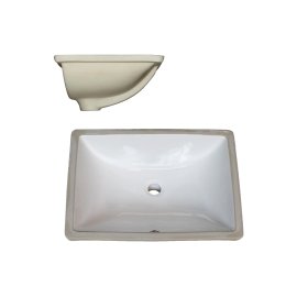 PELICAN PL-3099 Porcelain Undermount Bathroom Sink 18" x 13" x 6" - Black