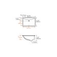 (image for) PELICAN PL-3099 Porcelain Undermount Bathroom Sink 18" x 13" x 6" - Black