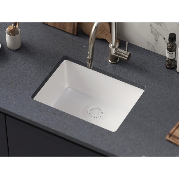 (image for) PELICAN PL-350 19 3/4" x 14 7/8" x 6 11/16" Granite Composite Small Single Bowl Sink - Alpina