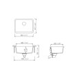 (image for) PELICAN PL-350 19 3/4" x 14 7/8" x 6 11/16" Granite Composite Small Single Bowl Sink - Alpina