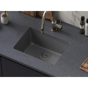 PELICAN PL-350 19 3/4" x 14 7/8" x 6 11/16" Granite Composite Small Single Bowl Sink - Chroma