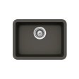 (image for) PELICAN PL-350 19 3/4" x 14 7/8" x 6 11/16" Granite Composite Small Single Bowl Sink - Gunmetal
