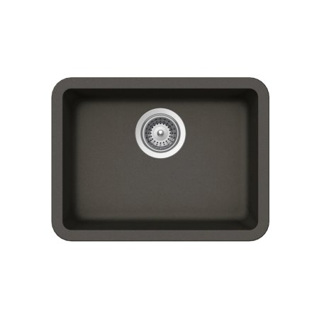 (image for) PELICAN PL-350 19 3/4" x 14 7/8" x 6 11/16" Granite Composite Small Single Bowl Sink - Gunmetal