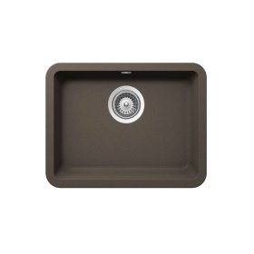PELICAN PL-350 19 3/4" x 14 7/8" x 6 11/16" Granite Composite Small Single Bowl Sink - Mocha