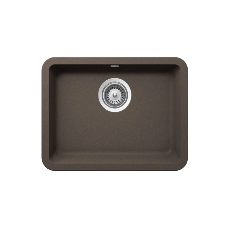 PELICAN PL-350 19 3/4\" x 14 7/8\" x 6 11/16\" Granite Composite Small Single Bowl Sink - Mocha