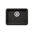 (image for) PELICAN PL-350 19 3/4" x 14 7/8" x 6 11/16" Granite Composite Small Single Bowl Sink - Onyx