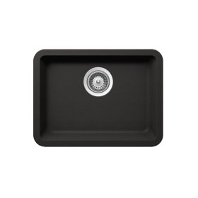 PELICAN PL-350 19 3/4" x 14 7/8" x 6 11/16" Granite Composite Small Single Bowl Sink - Onyx
