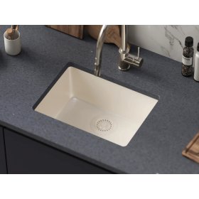 PELICAN PL-350 19 3/4" x 14 7/8" x 6 11/16" Granite Composite Small Single Bowl Sink - Sand
