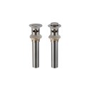 (image for) PELICAN PL-38 Pop Up Drain w/o Overflow - Brushed Nickel
