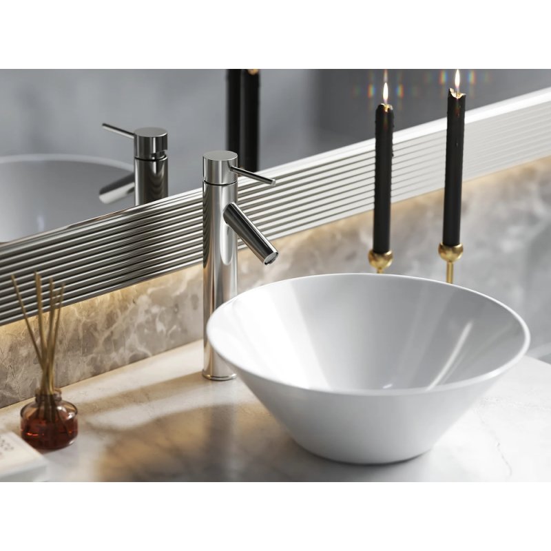 (image for) PELICAN PL-8112 Single Hole Vessel Bathroom Faucet - Chrome