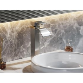 PELICAN PL-8136 Single Hole Vessel Bathroom Faucet - Brushed Nickel