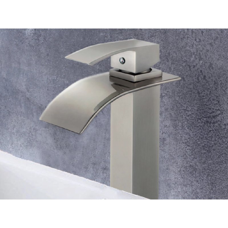 (image for) PELICAN PL-8136 Single Hole Vessel Bathroom Faucet - Brushed Nickel