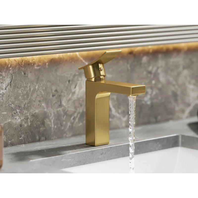 (image for) PELICAN PL-8142 Single Hole Bathroom Faucet - Brushed Gold