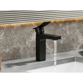 PELICAN PL-8142 Single Hole Bathroom Faucet - Matte Black