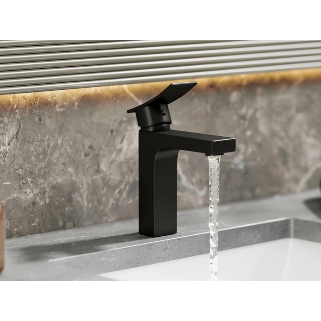 (image for) PELICAN PL-8142 Single Hole Bathroom Faucet - Matte Black