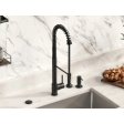 (image for) PELICAN PL-8207 Single Hole Commercial Style Pull Down Kitchen Faucet - Matte Black