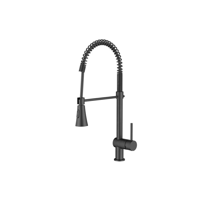 PELICAN PL-8210 Single Hole Commercial Style Pull Down Kitchen Faucet - Matte Black