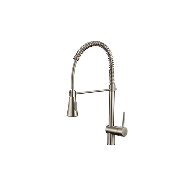 (image for) PELICAN PL-8210 Single Hole Commercial Style Pull Down Kitchen Faucet - Brushed Nickel