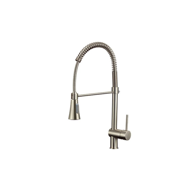 PELICAN PL-8210 Single Hole Commercial Style Pull Down Kitchen Faucet - Brushed Nickel