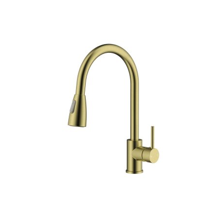 (image for) PELICAN PL-8211 Single Hole Pull Down Kitchen Faucet - Brushed Gold