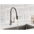 (image for) PELICAN PL-8211 Single Hole Pull Down Kitchen Faucet - Brushed Nickel