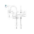 (image for) PELICAN PL-8213 Single Hole Pull Down Kitchen Faucet - Brushed Nickel