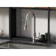 (image for) PELICAN PL-8217 Single Hole Pull Down Kitchen Faucet - Brushed Nickel