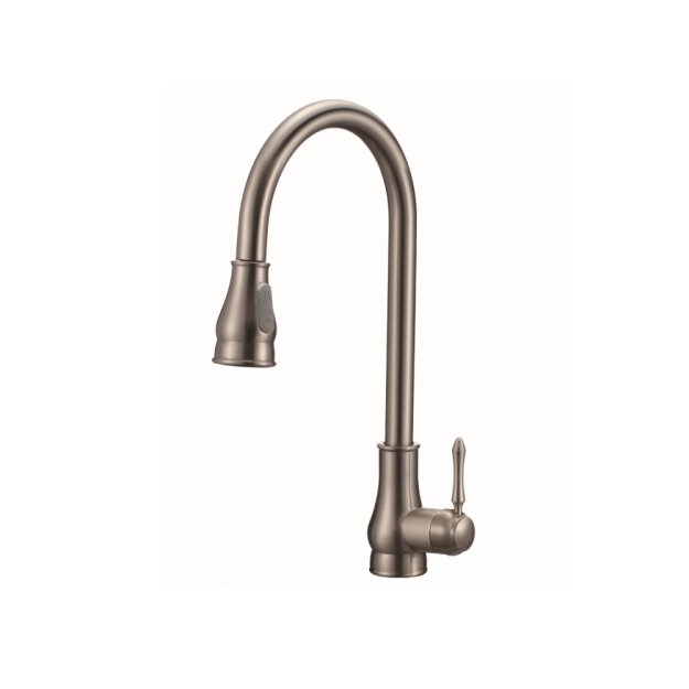 (image for) PELICAN PL-8217 Single Hole Pull Down Kitchen Faucet - Brushed Nickel