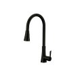 (image for) PELICAN PL-8218 Single Hole Pull Down Kitchen Faucet - Matte Black
