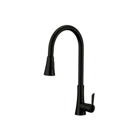 (image for) PELICAN PL-8218 Single Hole Pull Down Kitchen Faucet - Matte Black