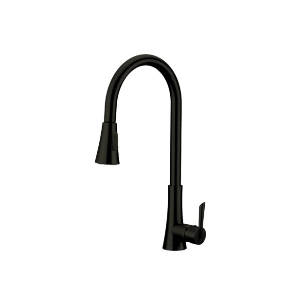 (image for) PELICAN PL-8218 Single Hole Pull Down Kitchen Faucet - Matte Black