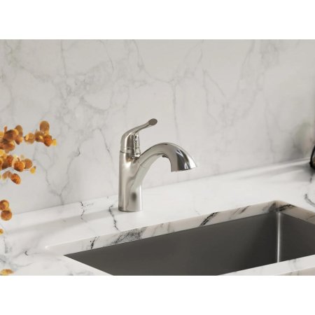 (image for) PELICAN PL-8222 Single Hole Pull Down Kitchen Faucet - Brushed Nickel