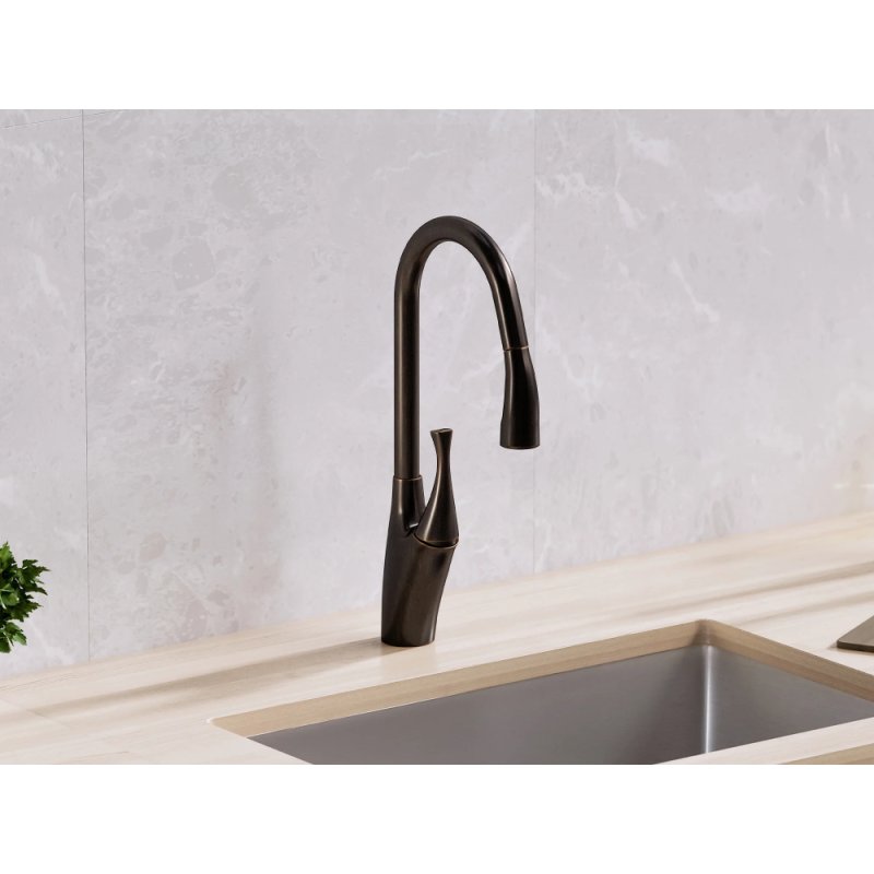 (image for) PELICAN PL-8224 Single Hole Pull Down Kitchen Faucet - Oil Rubbed Bronze