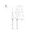 (image for) PELICAN PL-8224 Single Hole Pull Down Kitchen Faucet - Oil Rubbed Bronze
