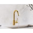 (image for) PELICAN PL-8237 Single Hole Kitchen Faucet - Brushed Gold