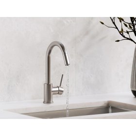 PELICAN PL-8237 Single Hole Kitchen Faucet - Brushed Nickel